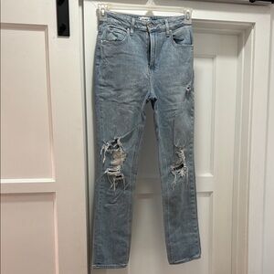Distressed Light Blue Jeans